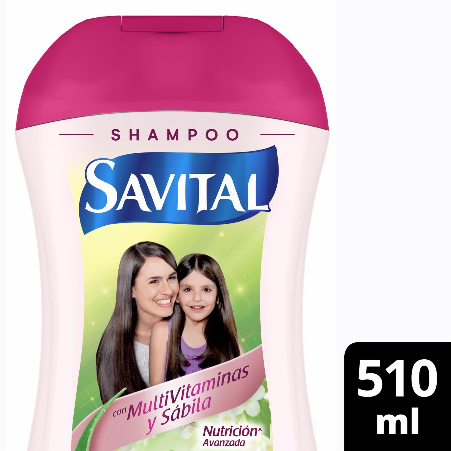 Shampoo De Cabello Con Multivitaminas SAVITAL 510 Ml - Image 3
