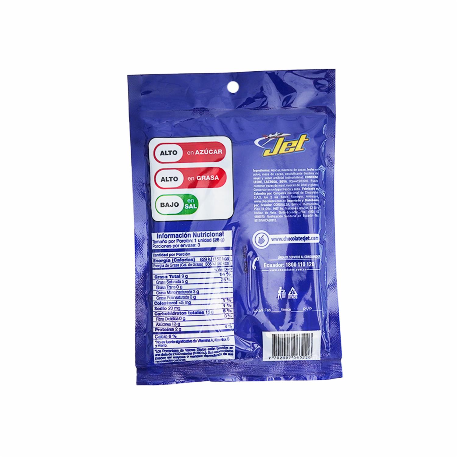 Chocolate Con Leche JET 78 G - Image 4