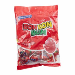 Chupetes Sabor A Fresa BON BON BUM 456G
