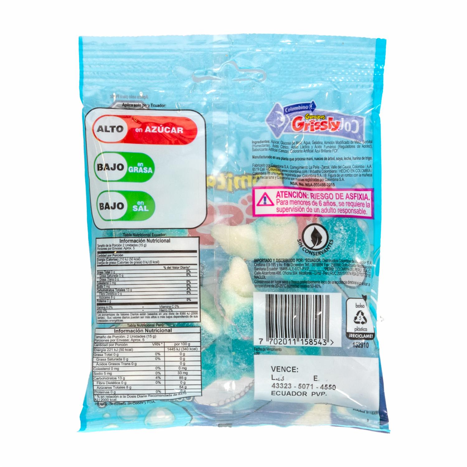 Gomitas Delfín GRISSLY 80 G - Image 3