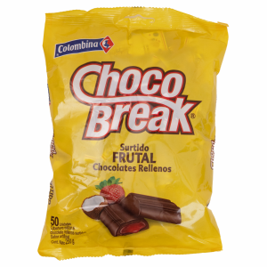 Chocolates Rellenos Surtido Frutal CHOCO BREAK x 50 Uds