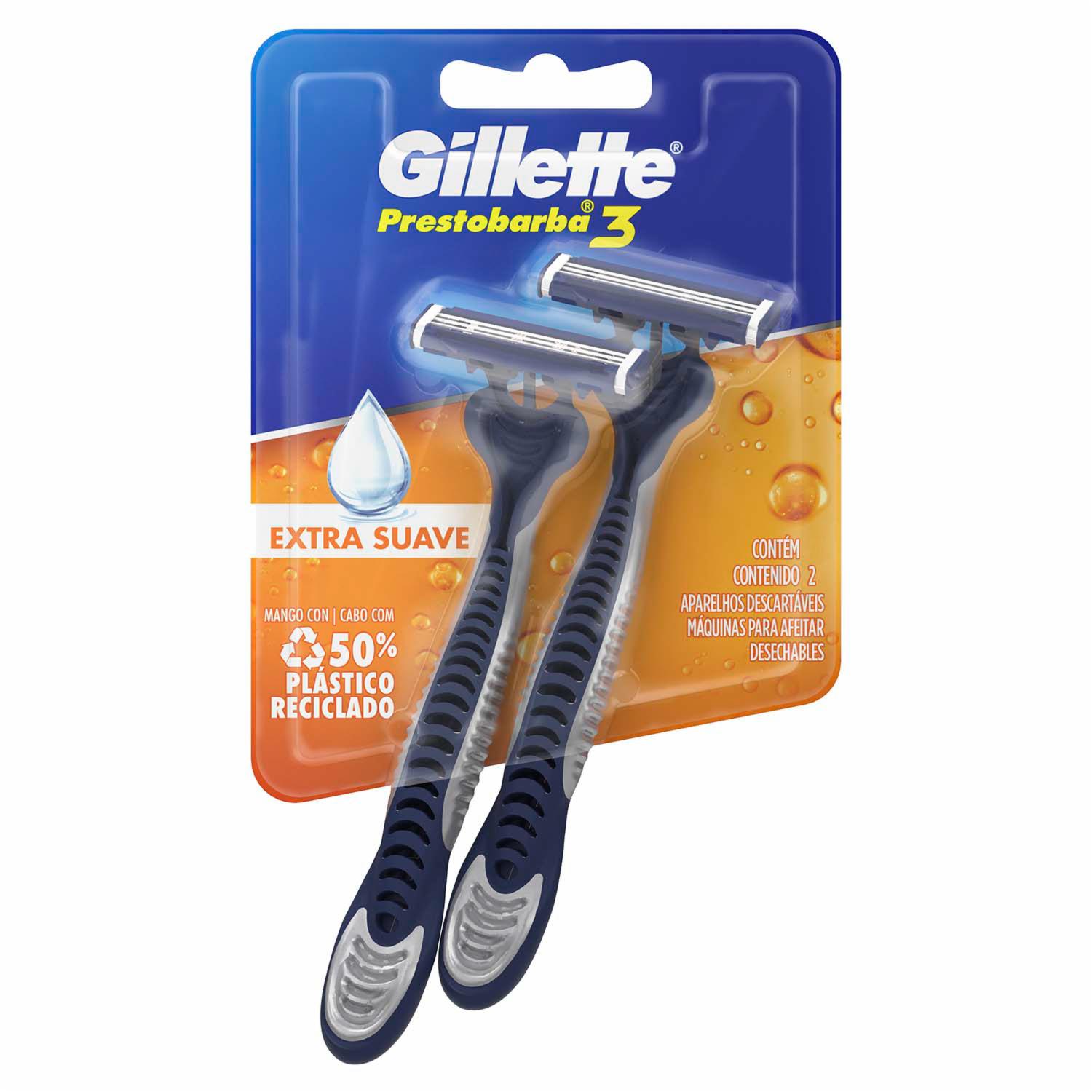 Afeitadora Desechable Prestobarba 3 Ultra Suave GILLETTE X 2 Uds