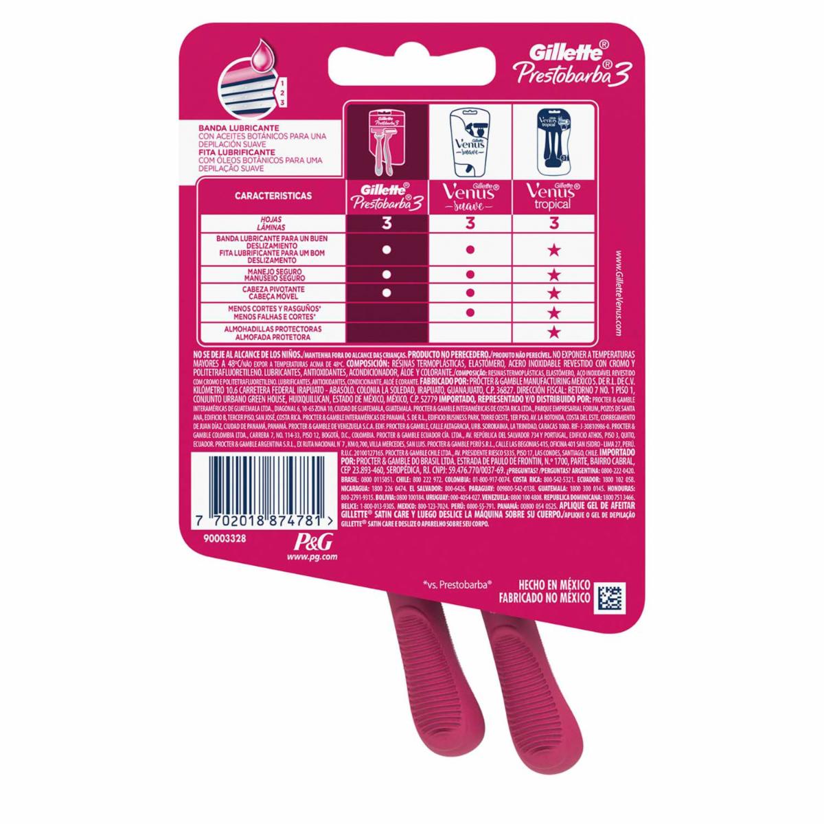 Razuradora Desechable Prestobarba Desechable De Mujer GILLETTE 1x3 Uds - Image 2
