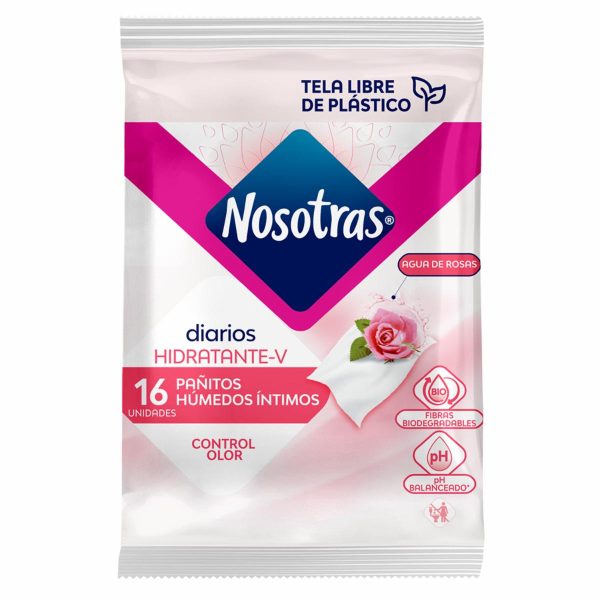 Pañitos Húmedos Agua De Rosas NOSOTRAS