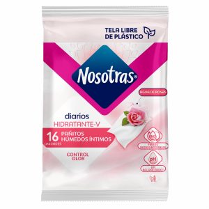 Pañitos Húmedos Agua De Rosas NOSOTRAS X 16 Unidades