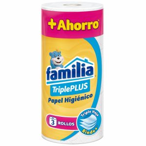 Papel Higiénico Triple Plus FAMILIA 3 Rollos