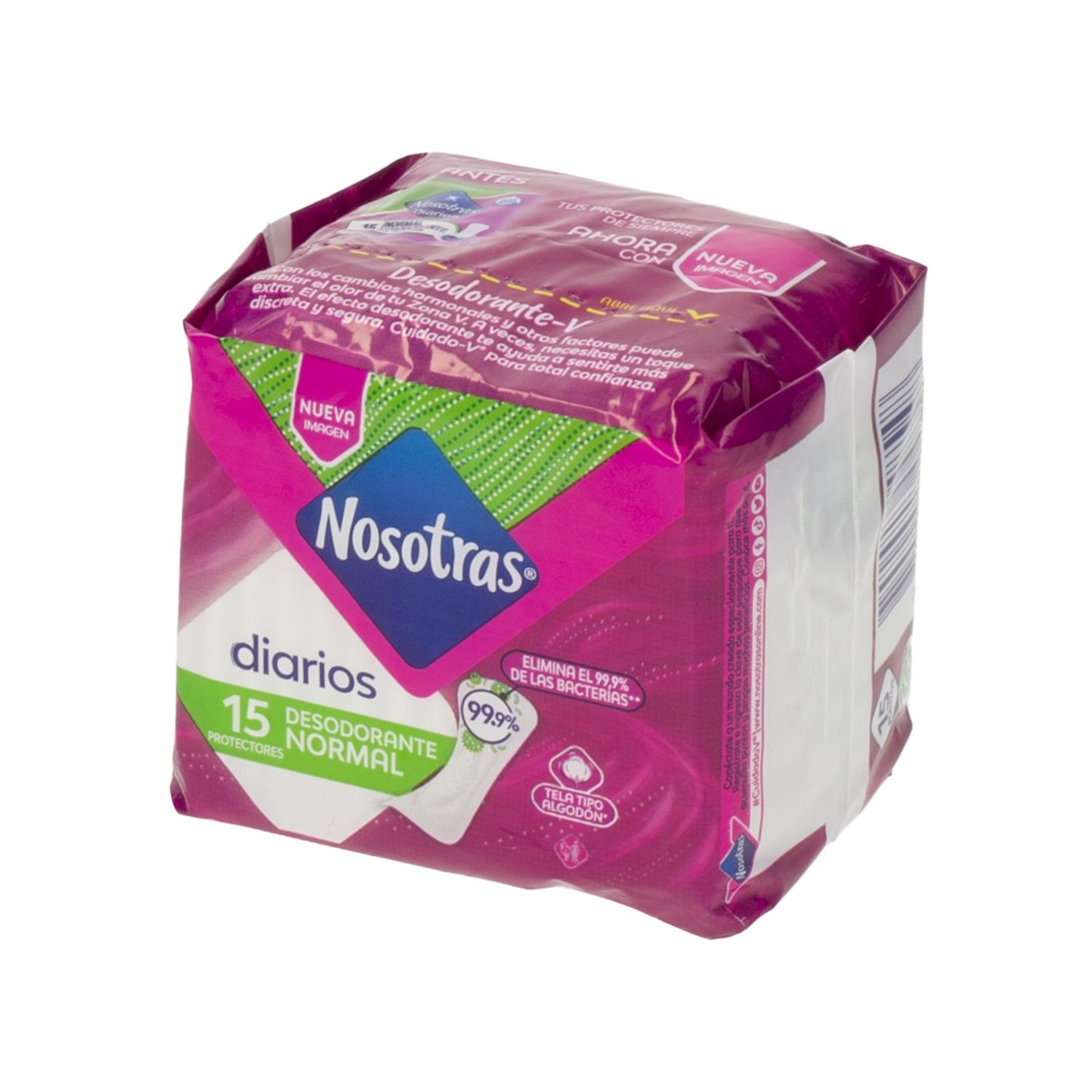 Protectores Diarios Desodorante NOSOTRAS X 15 Uds