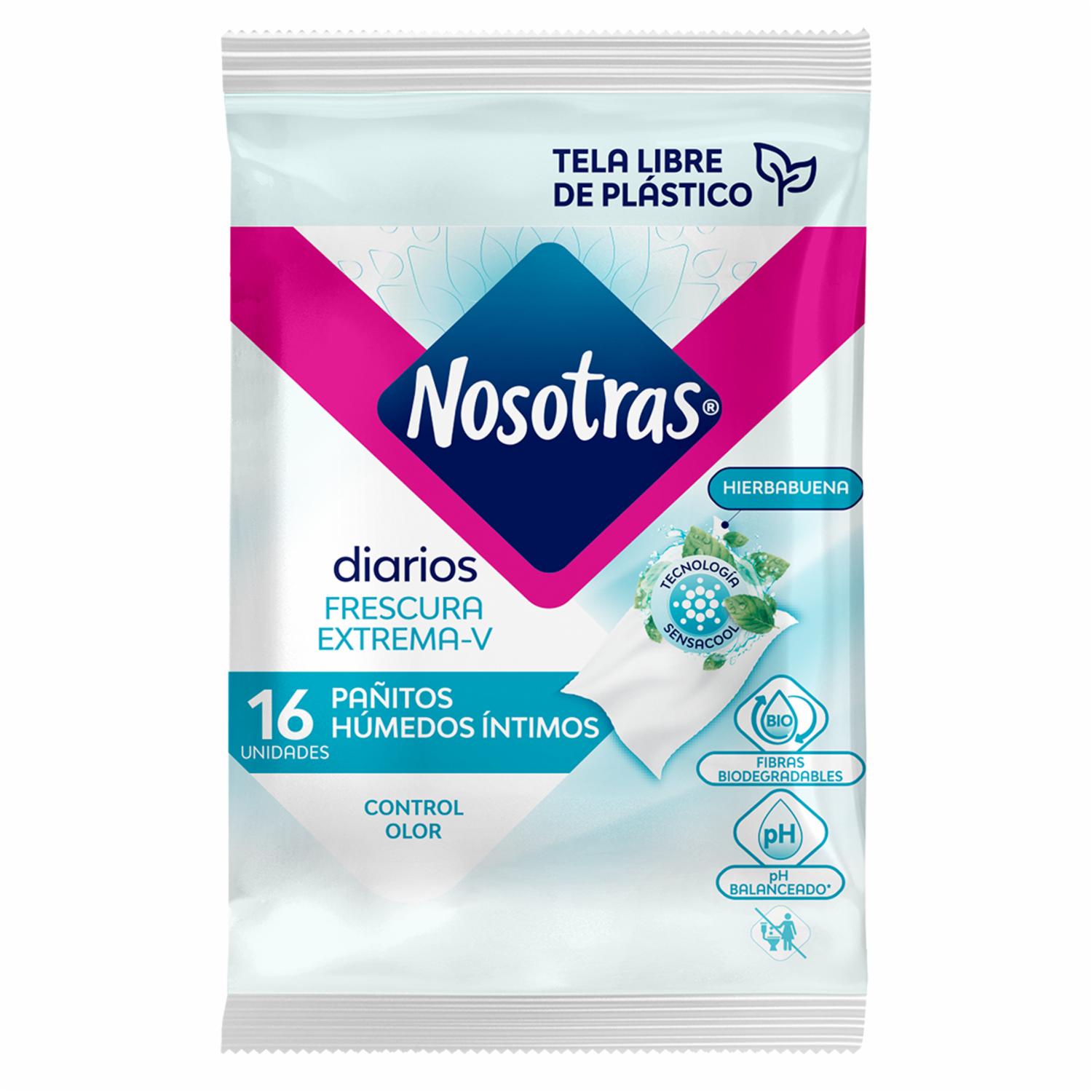 Pañitos Frescura Extrema NOSOTRAS 16 Unidades