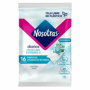 Pañitos Frescura Extrema NOSOTRAS 16 Unidades