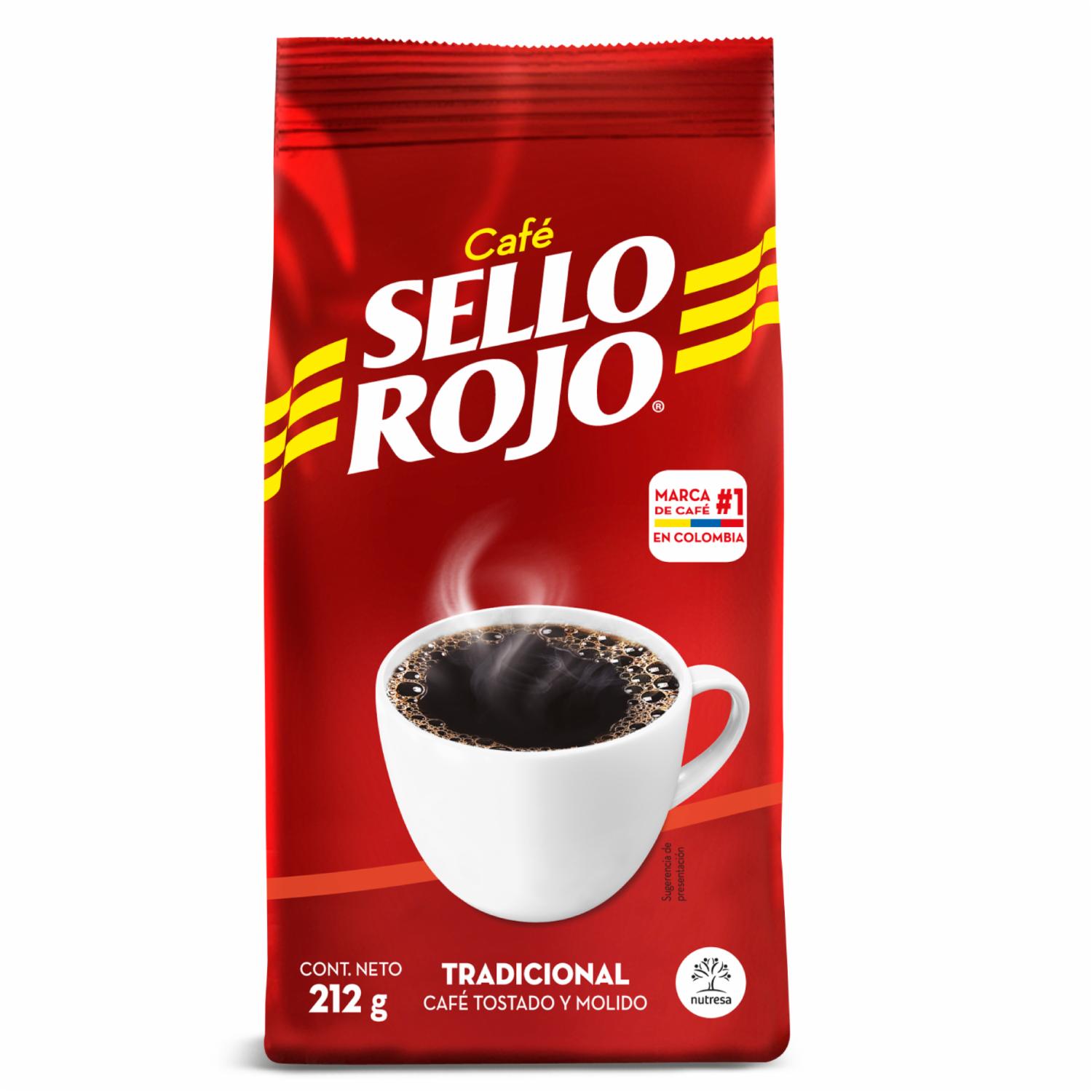 Café Tostado Y Molido Tradicional SELLO ROJO 212 G