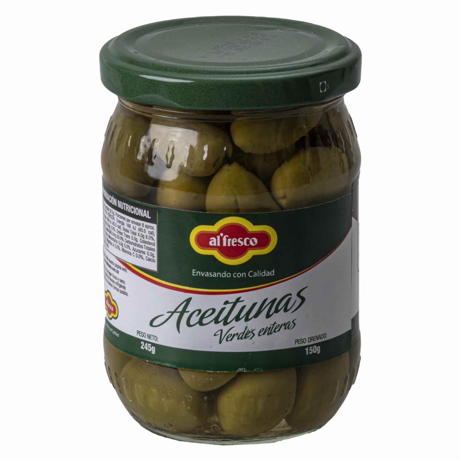 Aceitunas Envasadas Manzanilla AL'FRESCO 250 G