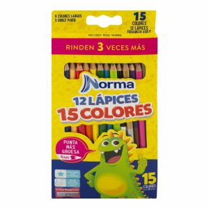 Lápices De Colores 15 Colores NORMA X 15 Uds
