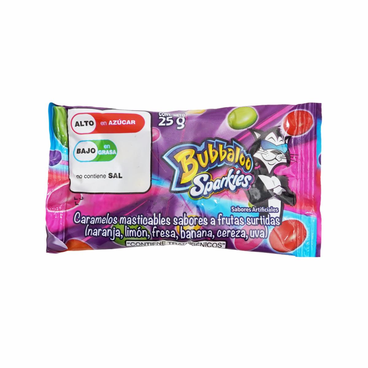 Caramelos Masticables Frutas Surtidas BUBBALOO SPARKIES 500 G