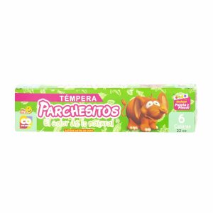 Témperas Parchecitos 6 Colores + Pincel PARCHES 22 Ml