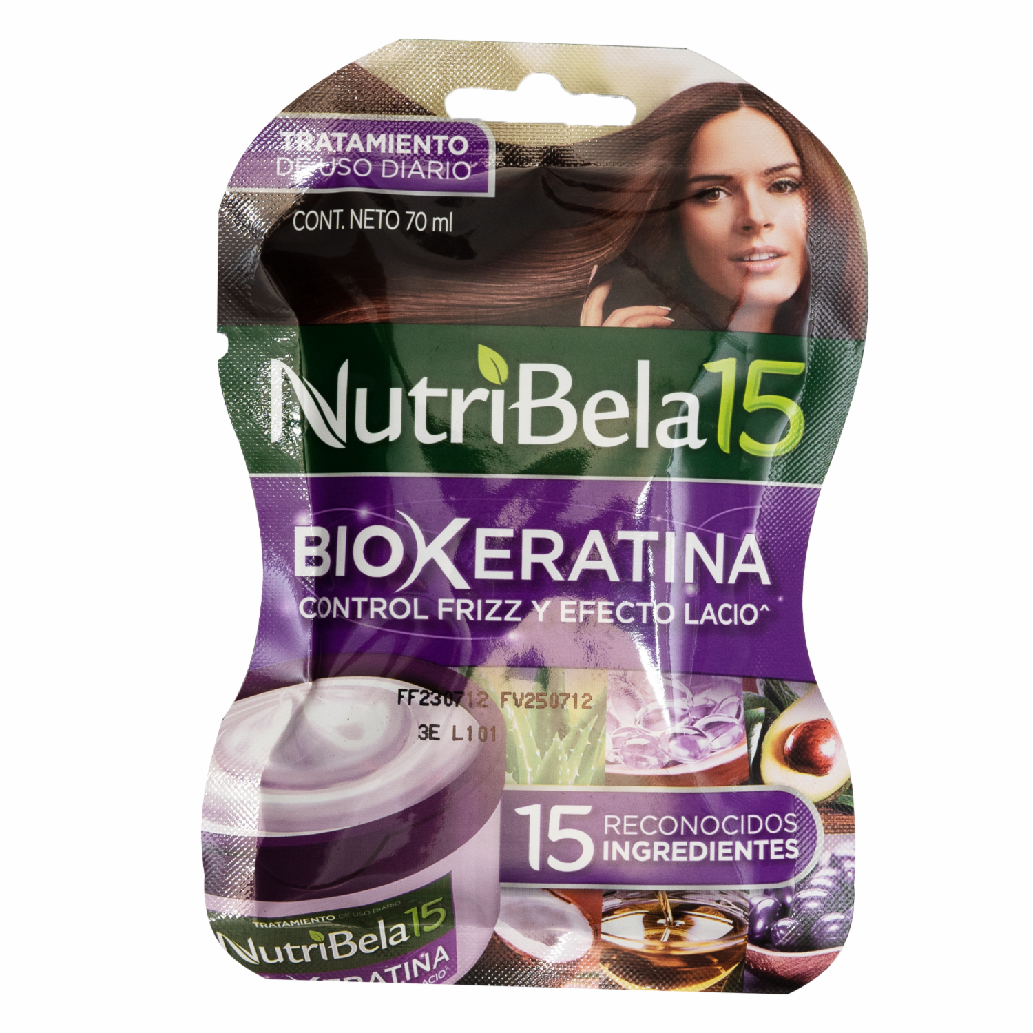 Tratamiento Capilar 10 Biokeratina Sachet 70 Ml NUTRIBELA 70 Ml - Image 2