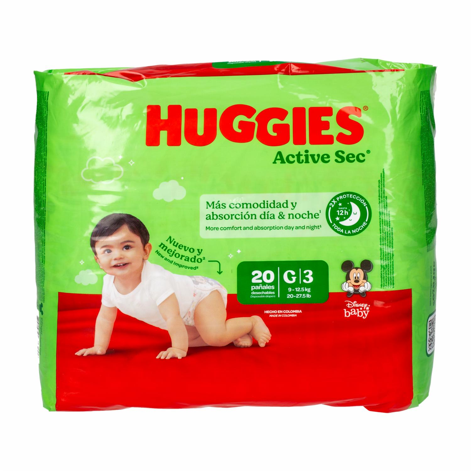Pañales Desechables Active Sec G HUGGIES X 20 Uds