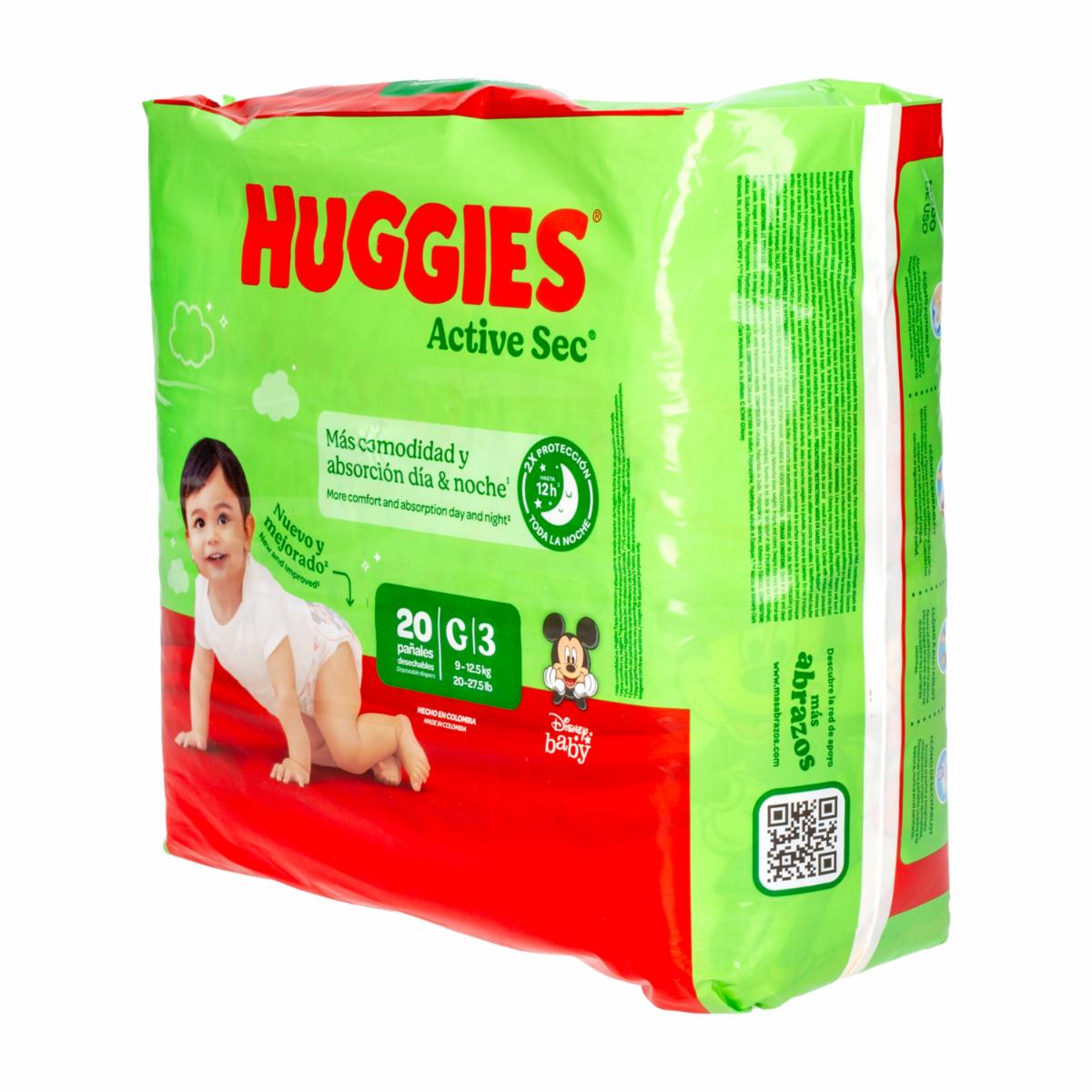 Pañales Desechables Active Sec G HUGGIES X 20 Uds - Image 4