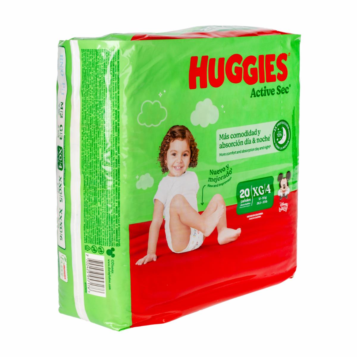 Pañales Desechables Active Sec XG HUGGIES X 20 Uds - Image 3