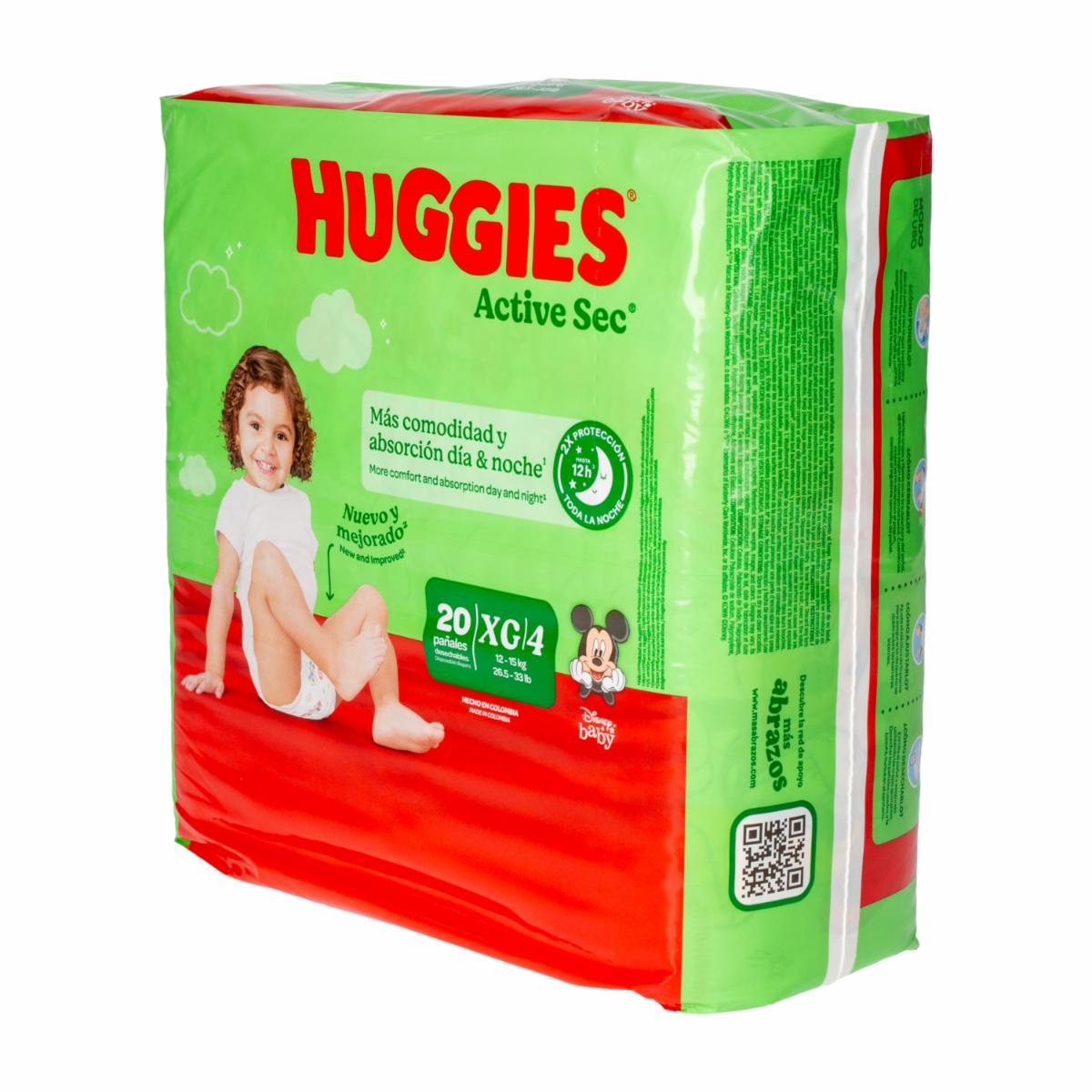 Pañales Desechables Active Sec XG HUGGIES X 20 Uds - Image 4