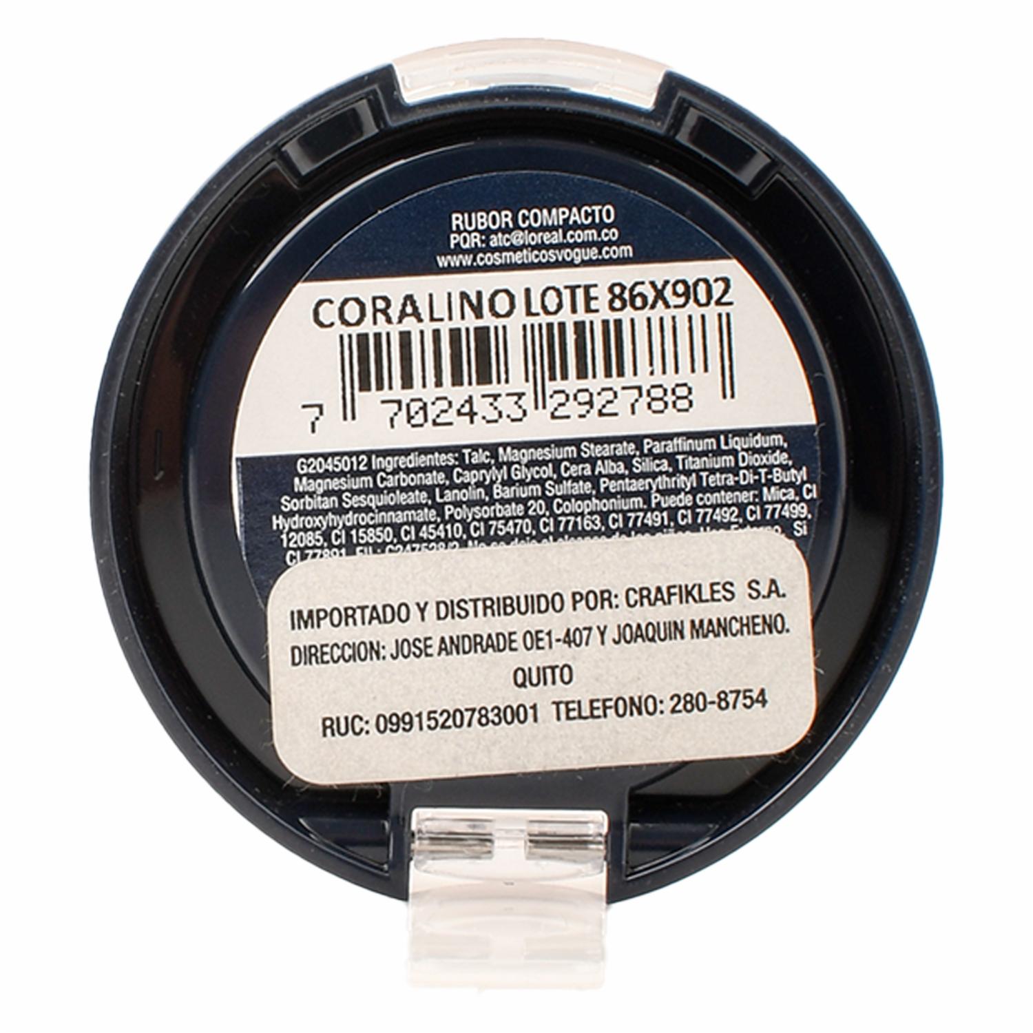 Rubor Compacto Coralino VOGUE Unidad - Image 2