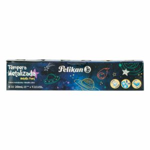 Témperas Metálica Colores Surtido De 20Ml PELIKAN X 6 Uds