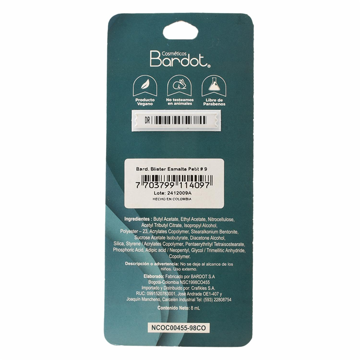 Esmalte Petit Frances 9 BARDOT 9 Ml - Image 3