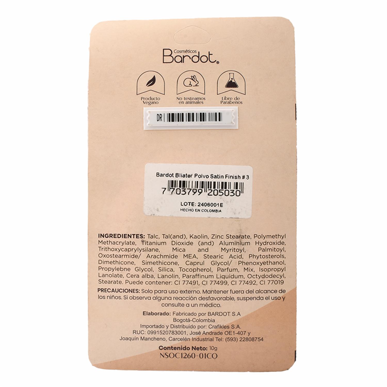 Polvo Satin Finish 3 BARDOT Unidad - Image 3