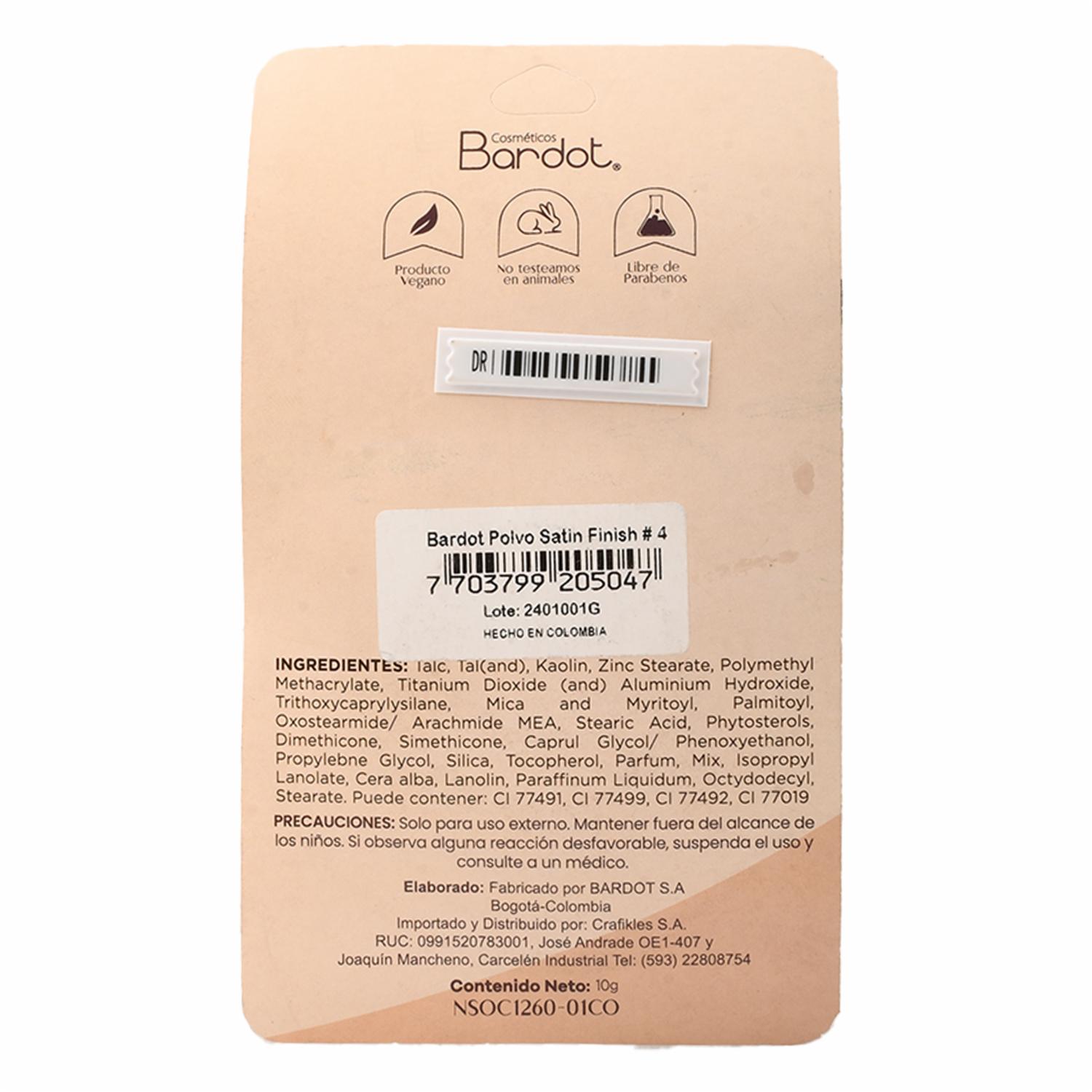 Polvo Satin Finish 4 BARDOT Unidad - Image 3