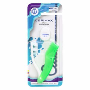 Kit Higiene Bucal Viajero Ortodoncia Cepillo + Seda CEPIMAX Pack X 2 Uds