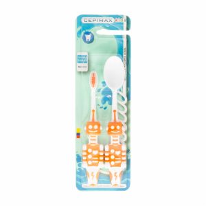 Kit Higiene Bucal Infantil Cepillo + Cuchara CEPIMAX Pack X 2 Uds