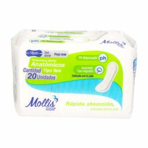 Protector Diario Anatómico Tipo Tela 16 Cm MOLLIS