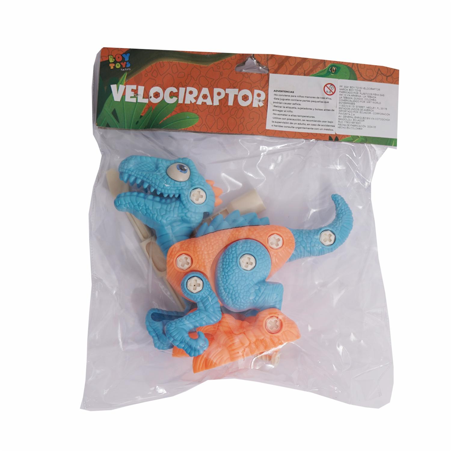 Dinosaurio Desarmable BOY TOYS Velociraptor