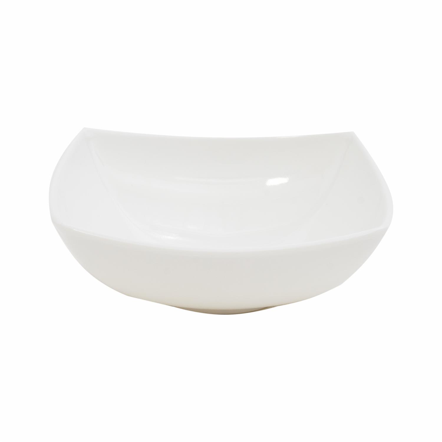 Bowl Cuadrado Pequeño Blanco Semi Hondo VAJILLAS SABANA 15 X 15,2 X 5 Cm