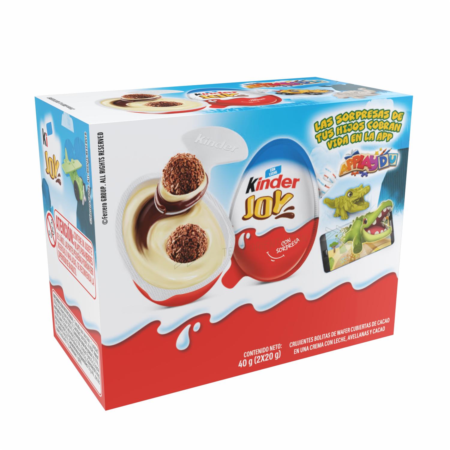 Huevo Sorpresa Azul De Leche Y Avellanas Con Bolitas Waffer KINDER JOY 2 X 20 G - Image 4