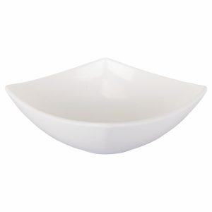 Bolw Cuadrado Mediano Blanco Semi-Hondo VAJILLAS SABANA 16 X 16 X 5 Cm