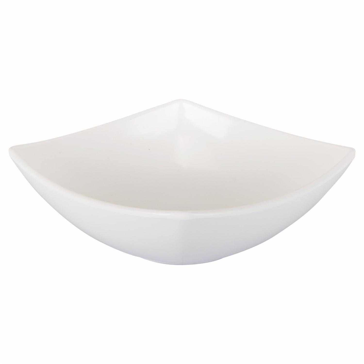 Bolw Cuadrado Mediano Blanco Semi-Hondo VAJILLAS SABANA 16 X 16 X 5 Cm