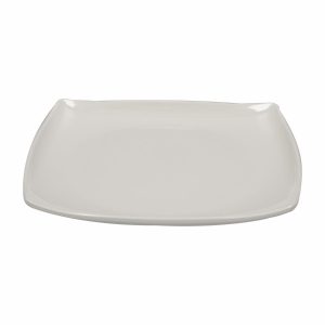 Plato Cuadrado Borde Punta Pequeño Blanco VAJILLAS SABANA 21 X 21 Cm