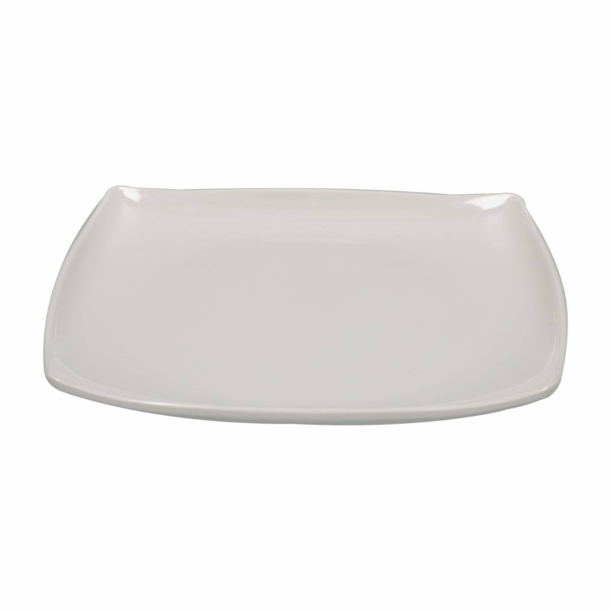 Plato Cuadrado Borde Punta Pequeño Blanco VAJILLAS SABANA 21 X 21 Cm