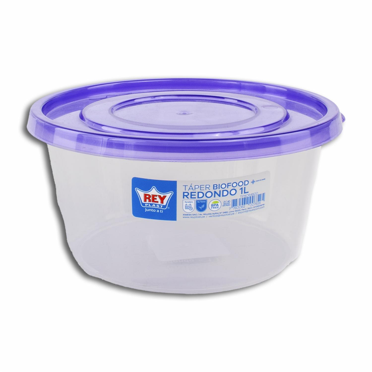 Repostero Taper Biofood Redondo REY 1 Litro
