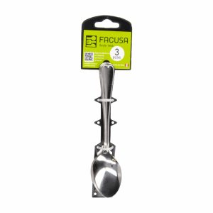 Set De Cubiertos Cucharitas Para Té Punta Corazón 3 Puestos FACUSA 3 Piezas