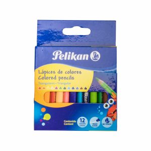 Lápices De Colores Triangulares Trazo Suave PELIKAN X 12 Uds