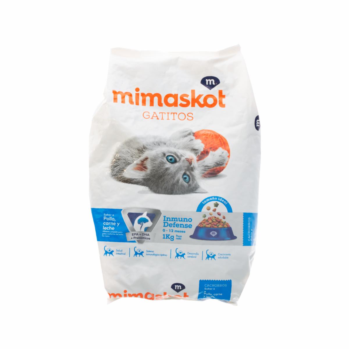 Alimento Para Gatos Pollo Carne Y Leche MIMASKOT 1000 G