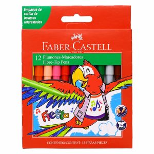 Marcador De Colores Fiesta Cartón FABER-CASTELL X 12 Uds