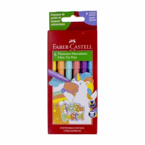 Marcador De Colores Fiesta Pastel FABER-CASTELL X 6 Uds