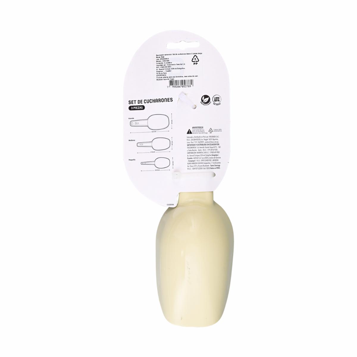 Set De Cucharones Recogedores Beige BASA 3 Piezas - Image 2