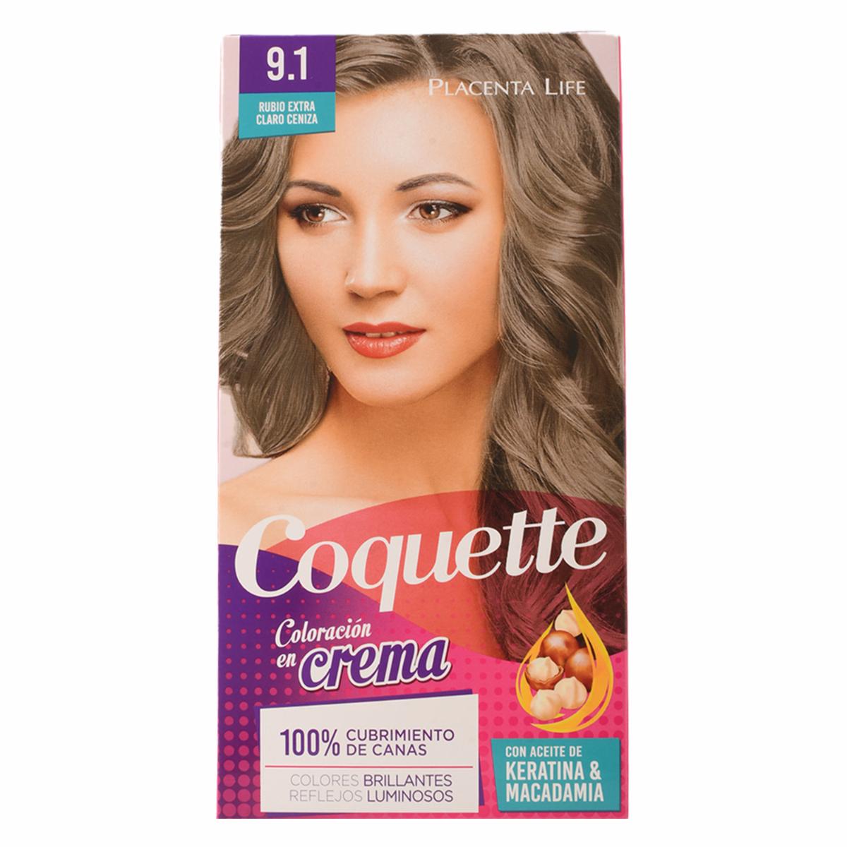 Tinte De Cabello Tono 9.1 Rubio Extra Claro Cen COQUETTE 50 G