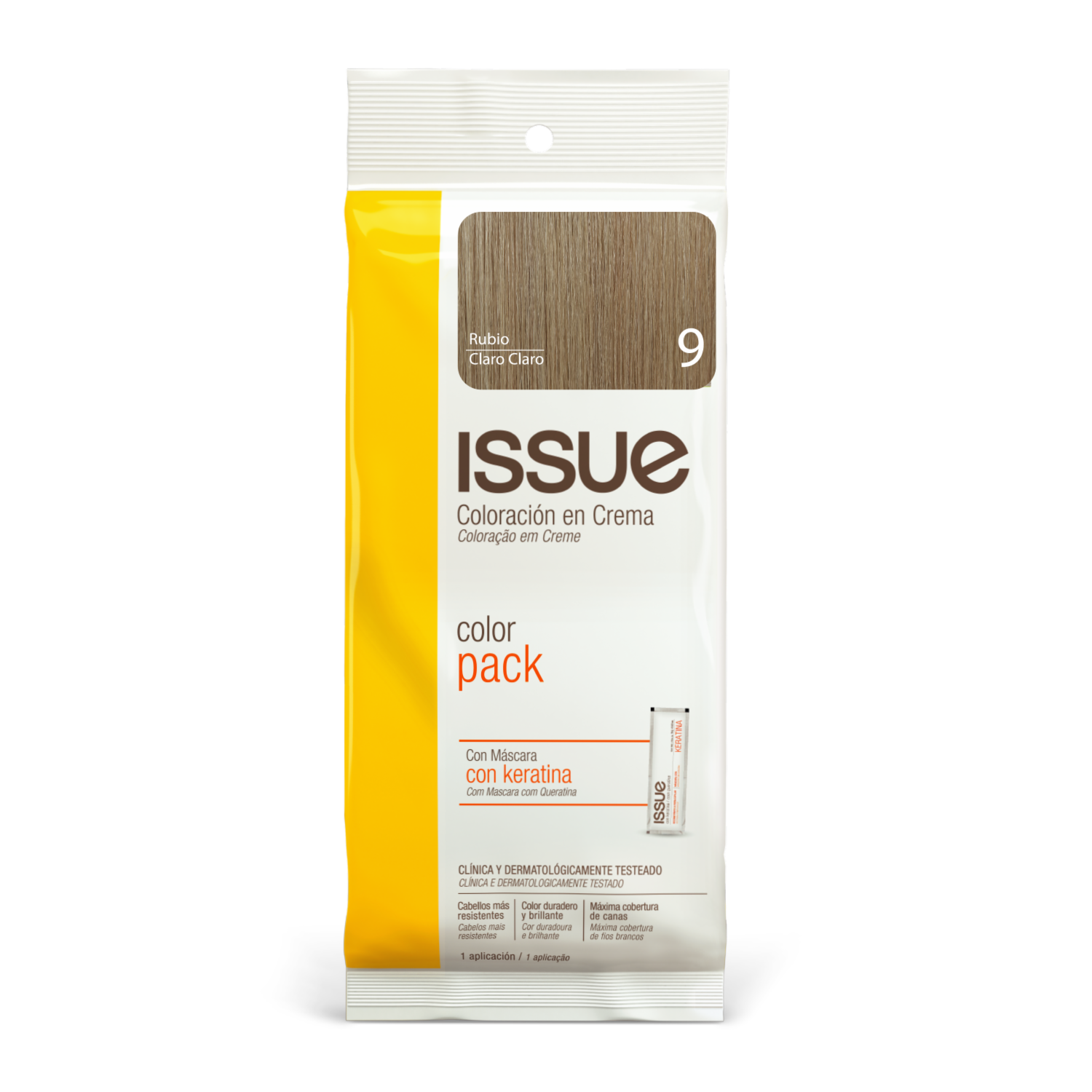 Tinte De Cabello Eco Keratina N° 9 Rubio Claro Claro ISSUE 1 Kit