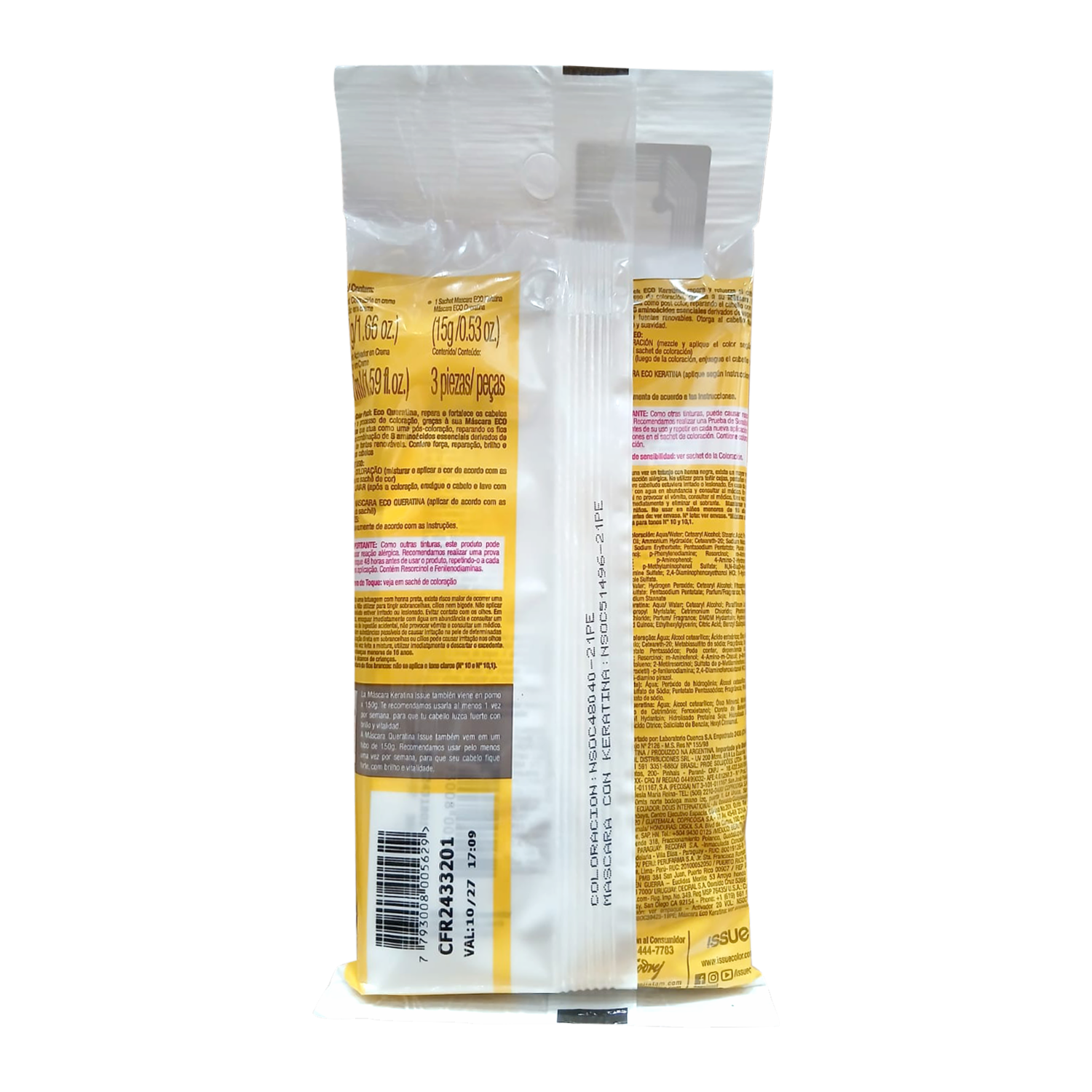Tinte De Cabello Eco Keratina N° 6.1 Rubio Oscuro Ceniza ISSUE 1 Kit - Image 2