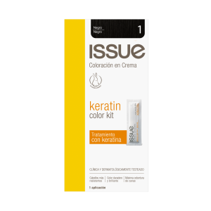 Tinte De Cabello Keratin Color N° 1 Negro ISSUE 1 Kit