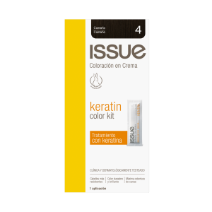 Tinte De Cabello Keratin Color N° 4 Castaño ISSUE 1 Kit